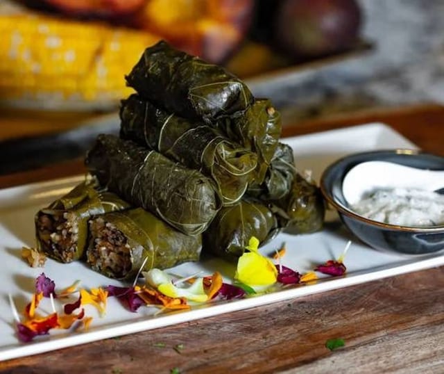 Dolmas (Stuffed Grape Leaves).
