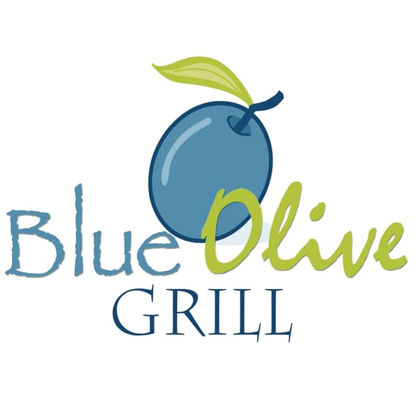 Blue Olive Grill logo with a blue olive and green leaf above the restaurant name.